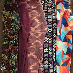 4 pairs of small/medium lularoe kids leggings